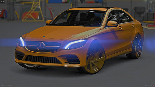 2020 Mercedes C300 24k Gold Trim on 22s