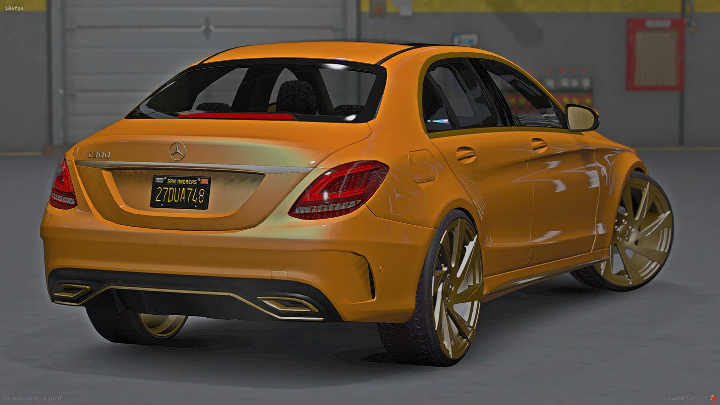 2020 Mercedes C300 24k Gold Trim on 22s