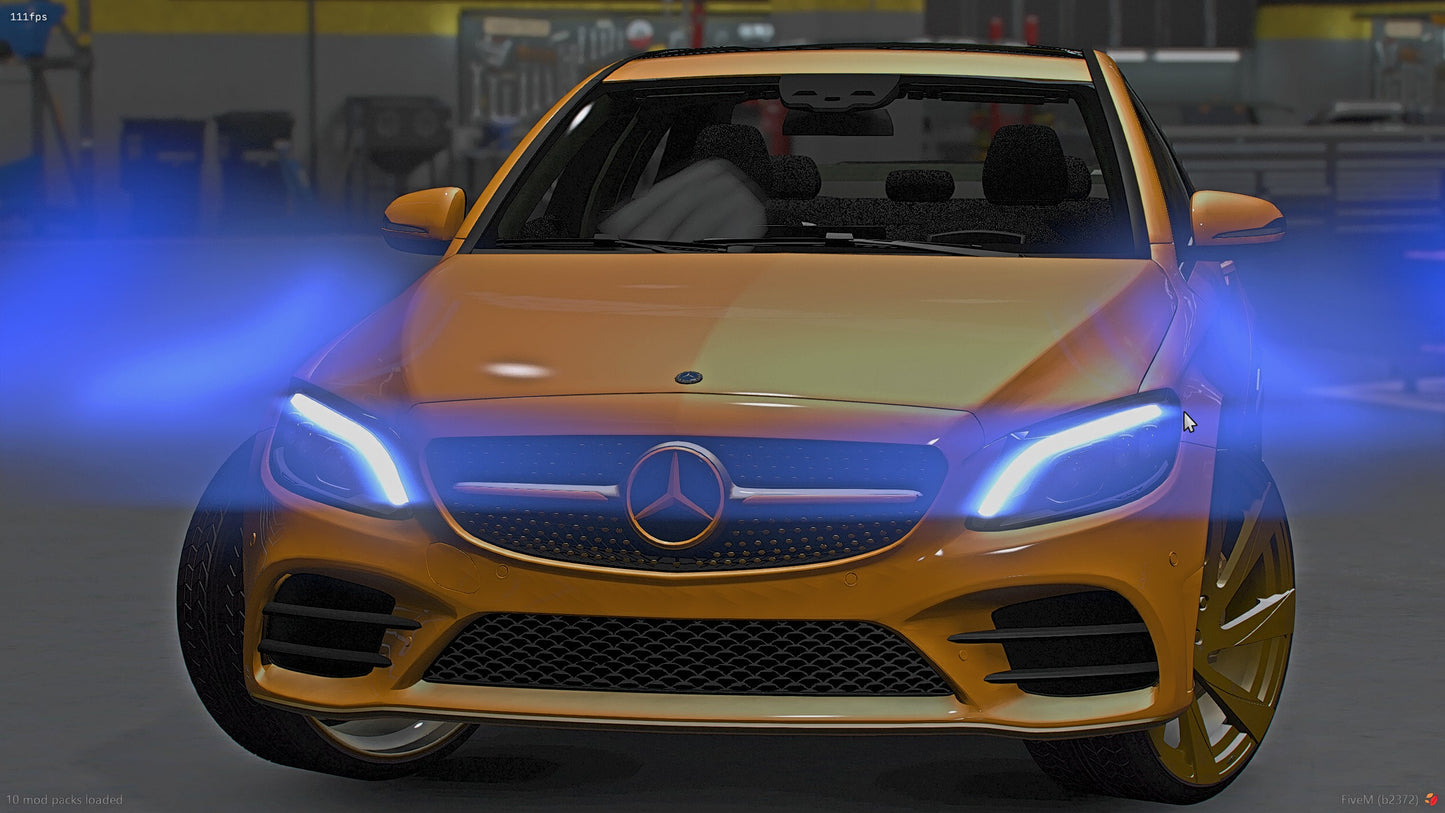 2020 Mercedes C300 24k Gold Trim on 22s