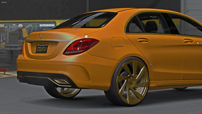 2020 Mercedes C300 24k Gold Trim on 22s