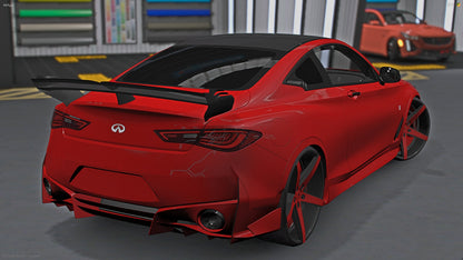 2020 Infiniti Q60 Project Black Series Paint Body on 26" Lexanis