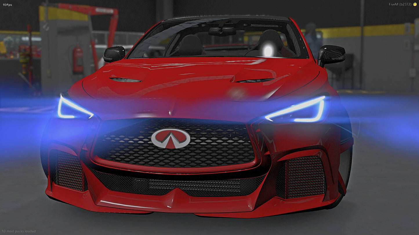 2020 Infiniti Q60 Project Black Series Paint Body on 26" Lexanis