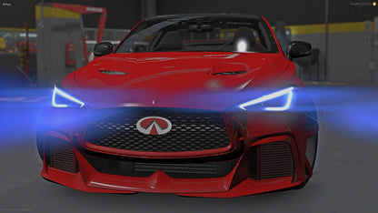 2020 Infiniti Q60 Project Black Series Paint Body on 26" Lexanis