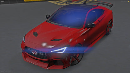 2020 Infiniti Q60 Project Black Series Paint Body on 26" Lexanis