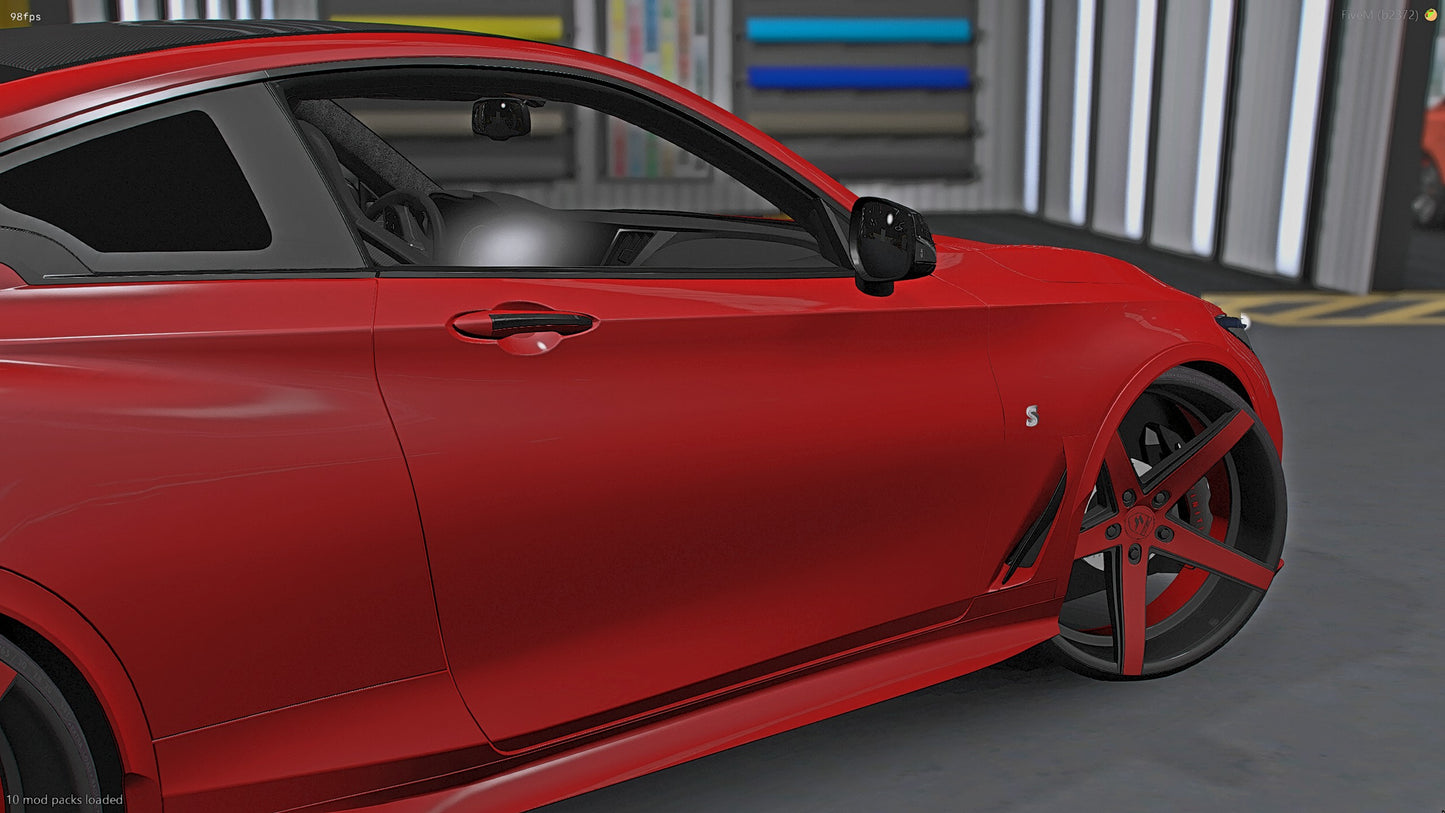 2020 Infiniti Q60 Project Black Series Paint Body on 26" Lexanis