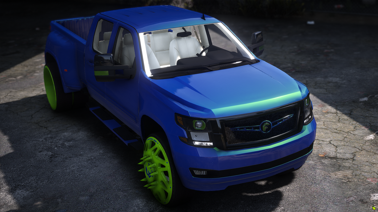 2015 Chevy Tahoe 3500 Dually Custom on 30" Forgiatos